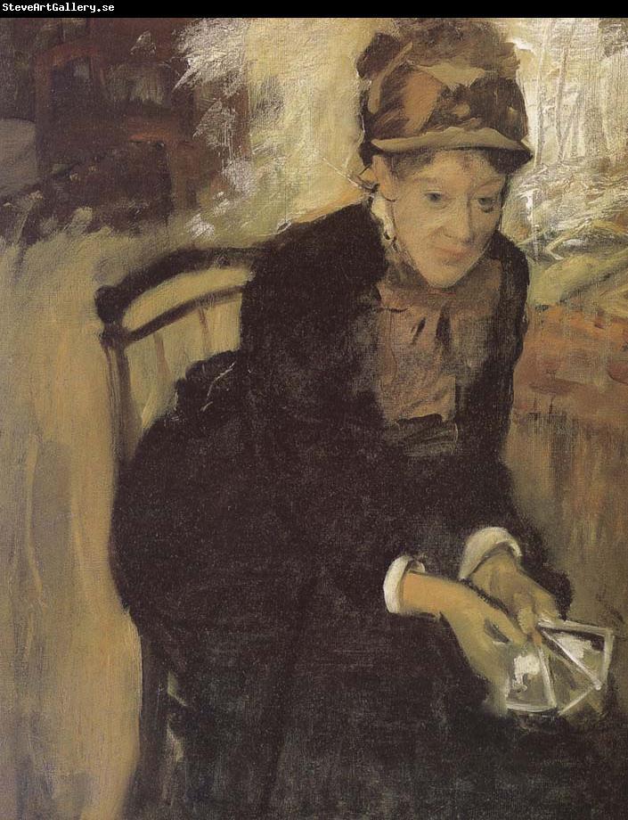 Edgar Degas Kesate taking the card